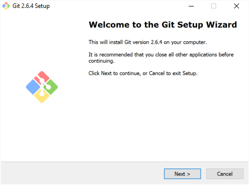 Git Welcome to the Git Setup Wizard